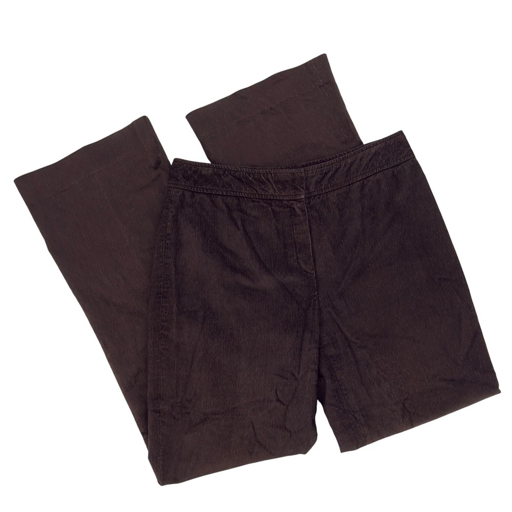 Escada Brown Stretch Corduroy Flare Pants EU 38 US 8 Neiman Marcus